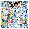 50Pcs King of Football Messi Decorative Stickers Label for TROLLEY CASE Laptop Guitar Scrapbook Skateboard Waterproof Sticker