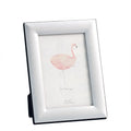 Modern Minimalist Laser Engraved Silver Plated Metal Photo Frame for Wedding Photos