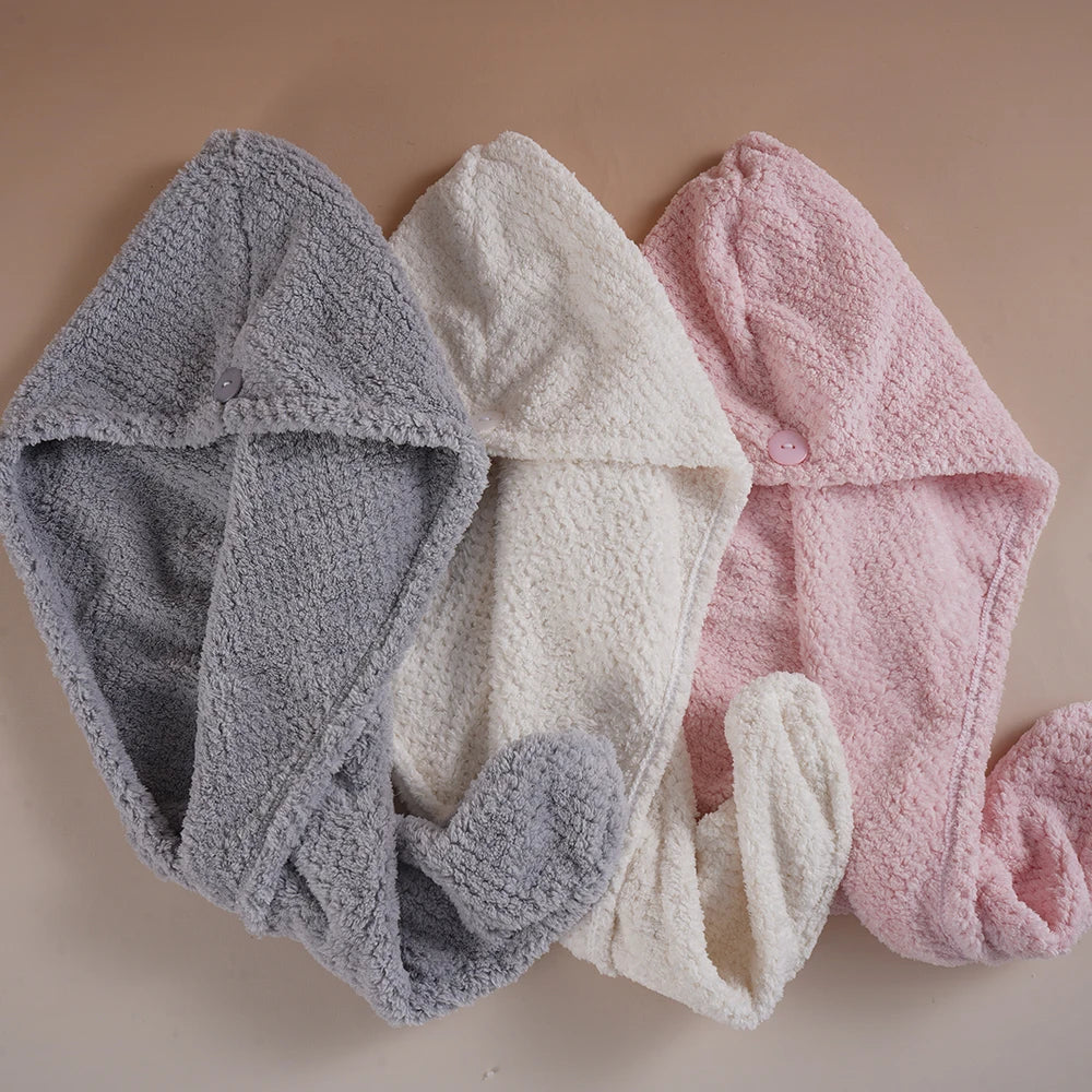 Wholesale Turban Microfiber Terry Dry Hair Towel Shower Spa Head Wrap Hair Drying Hat Towell