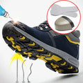 Hot Selling Modern Industrial Cheap Genuine Leather Anti-Puncture Construction Steel Toe Safety Work Shoes Summer Autumn for