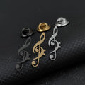 Musical Note Lapel Pins Brooches Black and White Stock Bulk No Minimal Metal Soft Enamel Pin