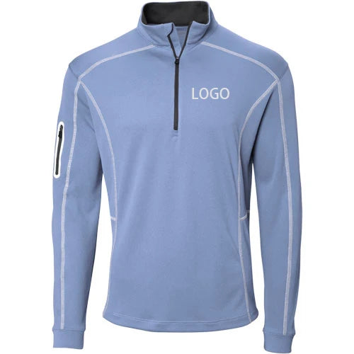 Golf Wear Oem Custom Men's Performance Quick Dry Casual Plus Size With Hood and Half Zipper Golf Pullover for Men