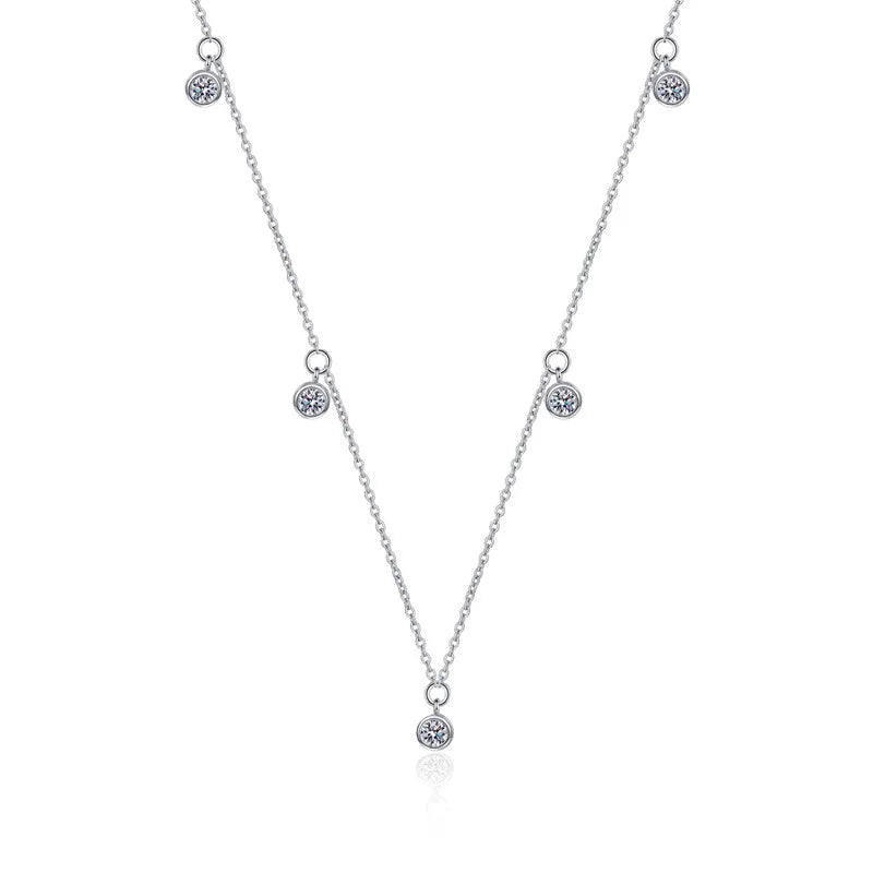 Wholesale Custom Jewellery 925 Sterling Silver Hip Hop Rock Full Star Chain Cultivated Diamond Moissanite Necklace for Women