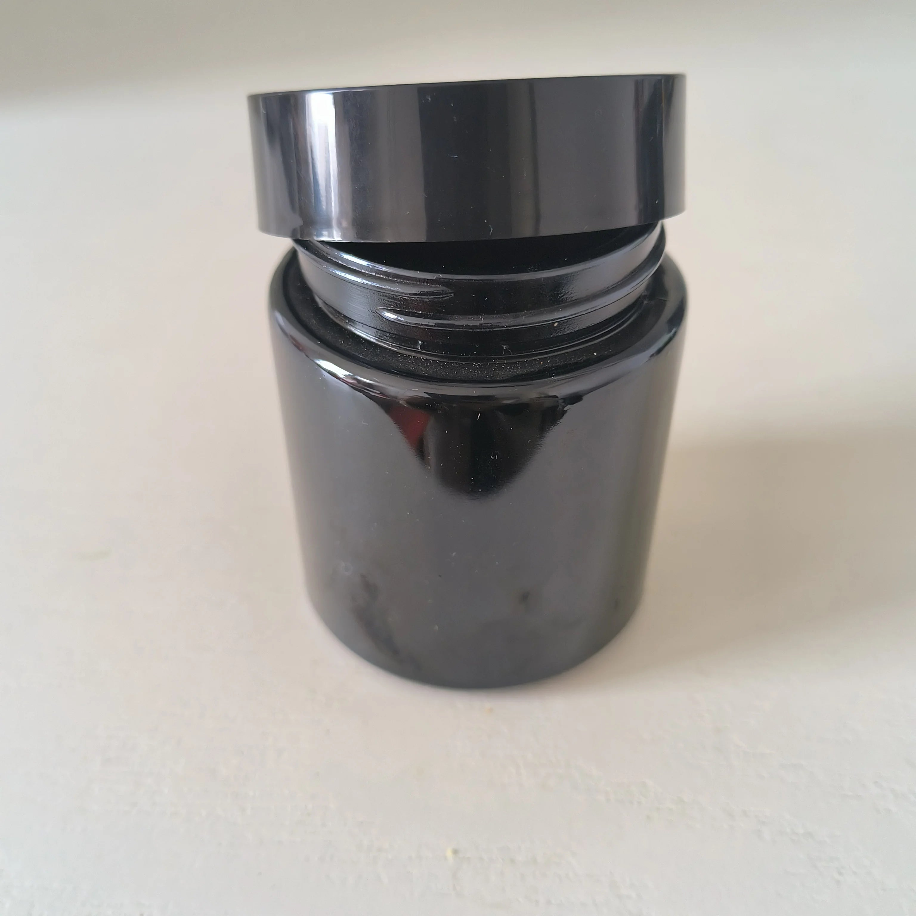 5 10 15 20 30 50 100 150 200 250 300 400 500 1000 ml Wide Mouth Ultraviolet Glass Bottle UV Black Glass Jar with Lid