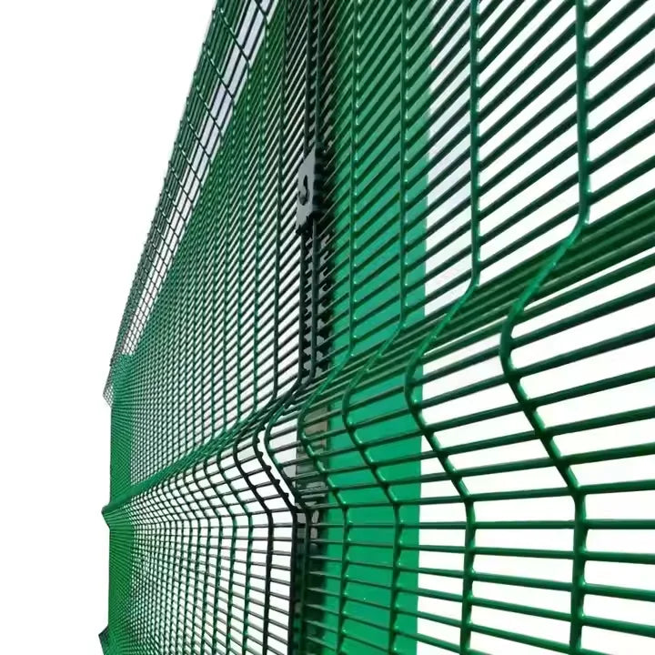 BaoChuan Heavy-Duty 358 Anti-Climb Wire Mesh Fence High Security 8ft Commercial Industrial Garden Secure Wall with 3D Modeling