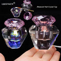 AB Color Nail Art Brush Washing Cup Pink Diamond Lid Liquid Glass Dappen Dishes Hexagon Nail Crystal Nail Cup