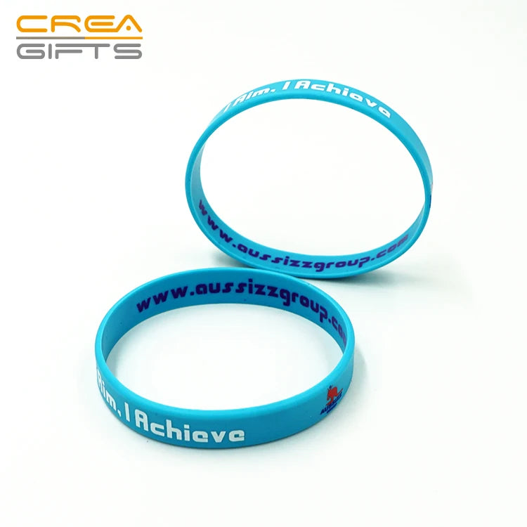 2026 Factory New Custom Design Promotional Cheap Double Printing Silicone Wristband Silicon Bracelet Low MOQ for Sport Events