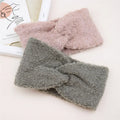 Ladies Fur Headband Soft Elastic Headbands Yoga Knit Hair Band Sport Wool Head Wraps