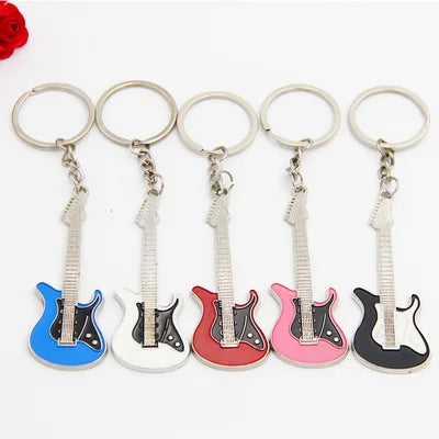 Wholesale Creative Metal Guitar  Key Chains Pendant Promotional Gift