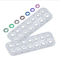YS 14 Hole Rings Mold Collection Handmade DIY Making Ring Jewelry Silicone Mold Crystal Epoxy Mould Epoxy Resin Jewelry Making