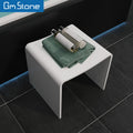 Italian Designed Solid Surface Stool Artificial Stone Shower Bench Stool