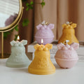 Handmade Christmas Fragrance Aromatherapy Candles Paraffin Wax Bars for Home & Holiday Decor with Decorative Bells Gift Idea