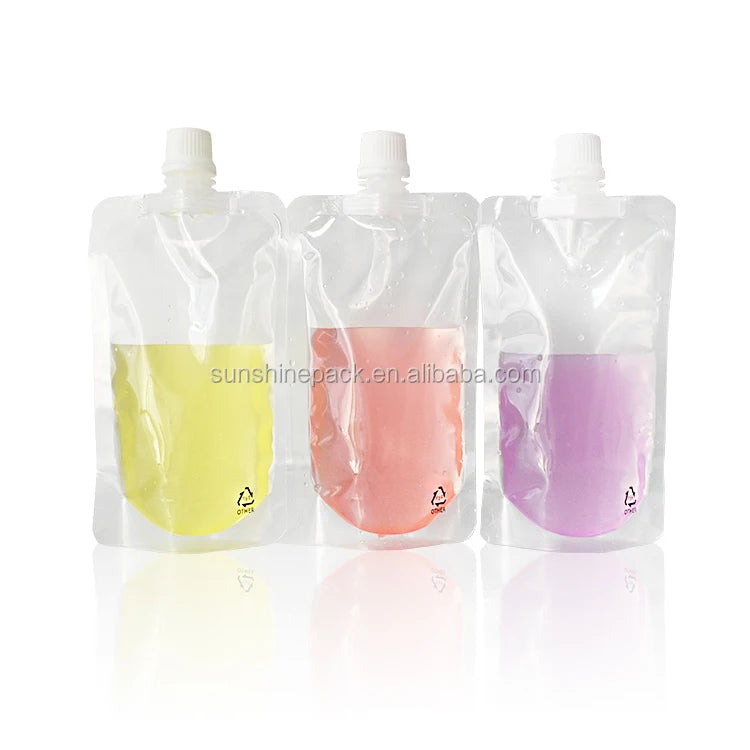 Cheap Drinking Pouches Spout Pouch Plastic Clear Package Bags Snack Packaging Stand up Bag for Sale