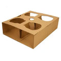 Corrugated Paper Kraft Cup Holder for 2 Cups 4 Cups