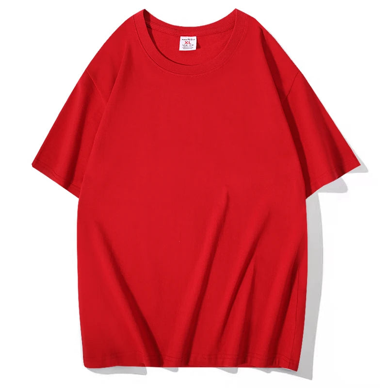 Factory Direct 100% Organic Cotton Tee Shirt Unisex Tshirts with Custom Logo Printing Lower MOQ Wholesale Blank Design