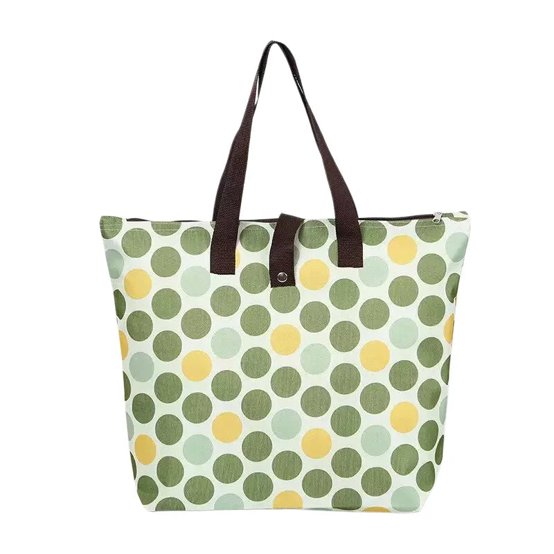 Hot Sale Women's Canvas Luxury Larger Designer Quilted Blank Tote Bag with Zipper/Open Closure for Students Custom Printed Logo