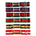 Stripe Color - FREE ENGRAVE LOGO READY to SHIP 1.5 Inch 4 cm Snaffle Bit Buckle Elastic Equestrian Belt