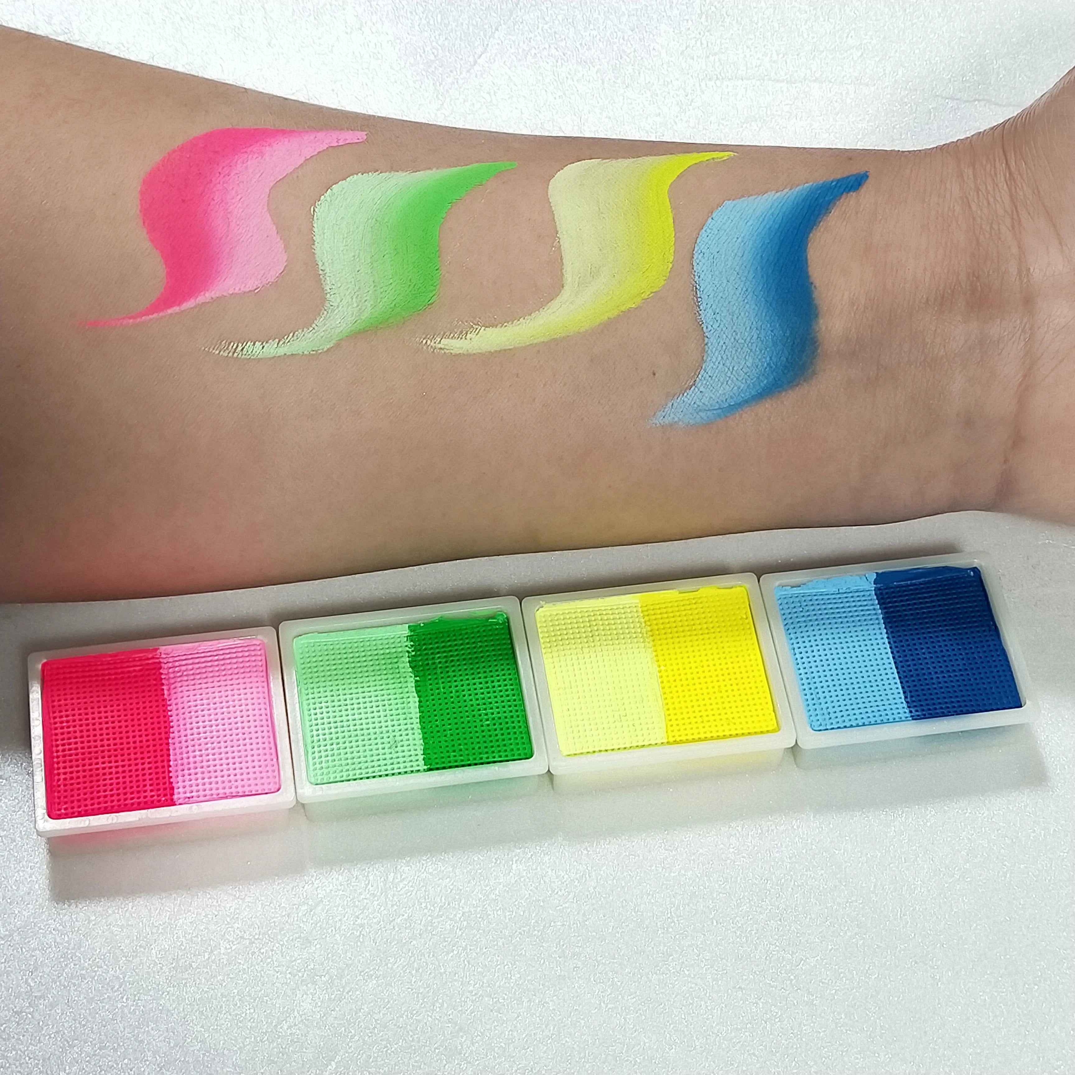 Free Sample Private Label Wholesale 10g Waterbased UV Neon Face Body Paint Painting