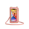 New Fashion Transparent Touch Screen Ladies Wallet Pu Leather Cell Mobile case Phone Bag for Women