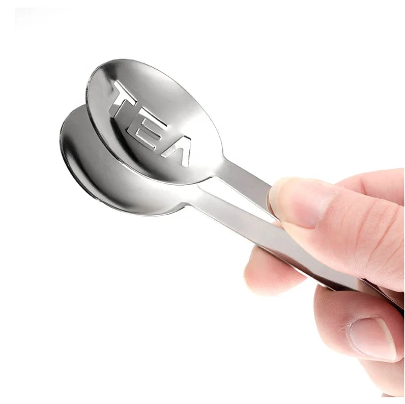 Food Grade Tea Bag Squeezer Stainless Steel Tea Spoon Tongs Strainer Gripper Picker