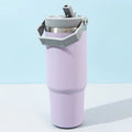 Wholesale Bulk Stainless Steel Travel Mugs 20oz/30oz Keep Hot/Cold Eco-Friendly Leak-Proof Straw Handle Business Office Cup