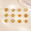 Flower Charm Pendant Personalized 12 Birth Month Flower Pendants for DIY Jewelry Making Gifts