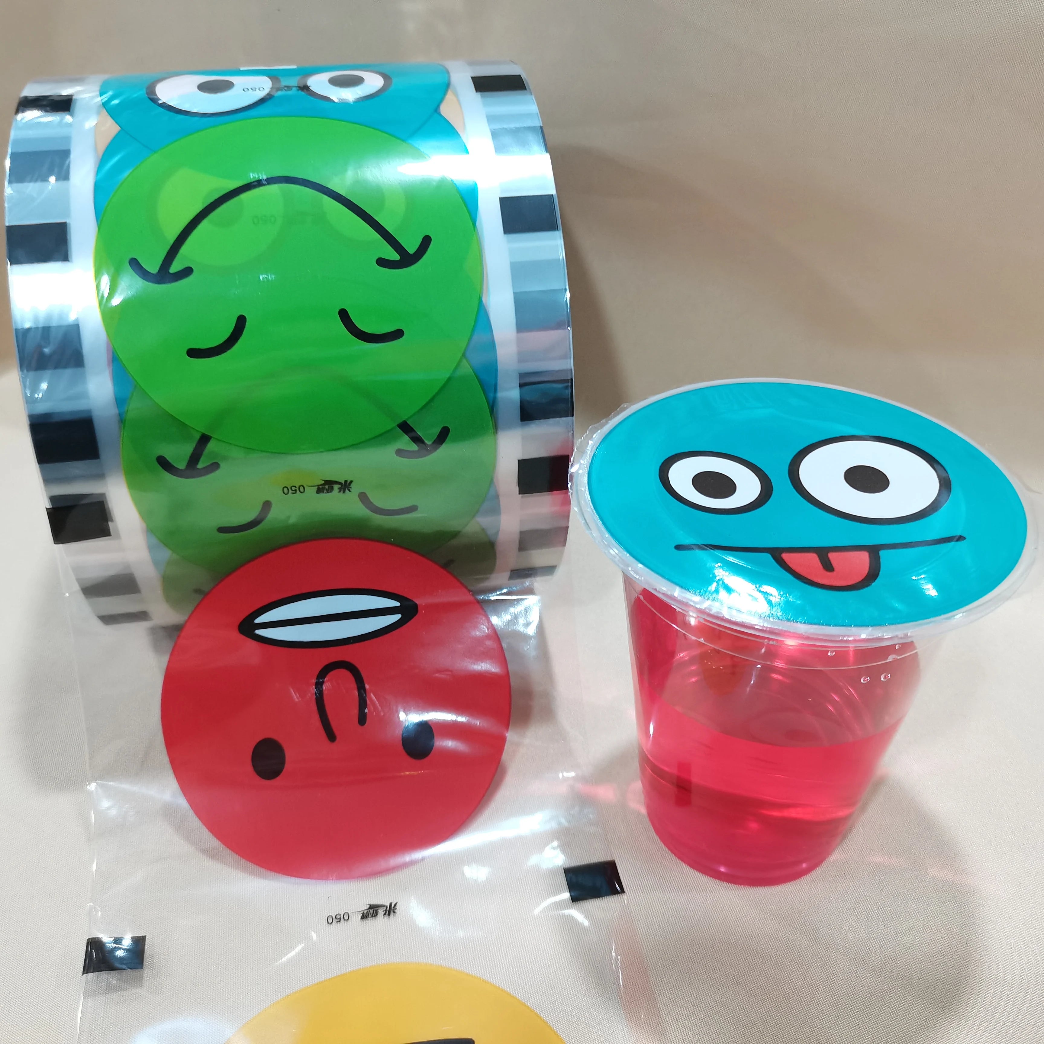 Ready Spot Wholesale Soft Stretch Film Packaging for PP Plastic Coffee Milk Tea Fruit Juice Soda Drinks Cup Sealing