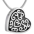 Urn Necklace Ashes Heart Cremation Ashes Memorial Keepsake Pendant Urn Stainless Steel Flower Heart Cemetery Ashes Urn Cremation