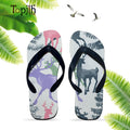 Topjlh Sublimation Blanks Flip Flops Adult EVA Colorful Shoelaces Customized Printed Logo User-Friendly Sandbeach for Daily