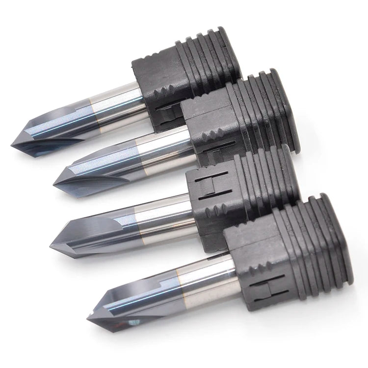 60 90 120 Degree Coated 3 Flutes Deburr End Mill Engraving Chamfer CNC Carbide Chamfer Milling Cutter V Grove Router