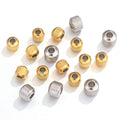 New Arrival Factory Price Irregular Concave Surface Stainless Steel Round Spacer Beads for Jewelry Making Supplies Wholesale