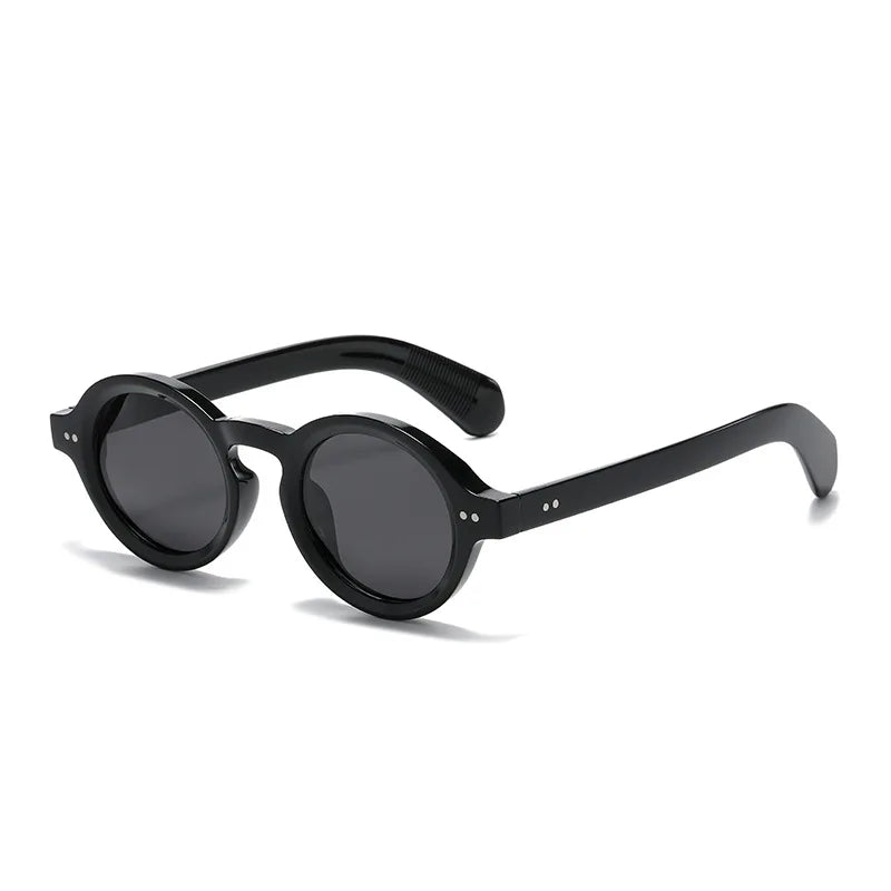 Lucky Polarized Classic Sun Glasses Men Women Chunky Thick Round Frame Shades Vintage Fashion Sunglasses