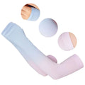 Gradient Color Sliming Elastic Arm Sleeves Anti UV Sun Protection Ice Silk Arm Long Sleeves