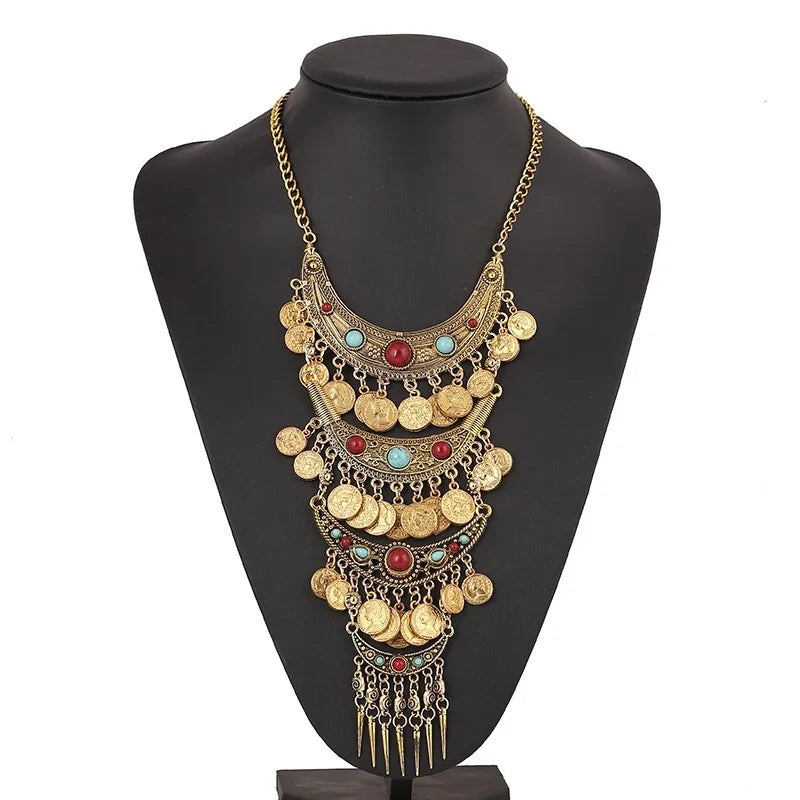 2025 Fashion Teen Girls Crystal Statement Chain Necklace
