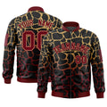Custom Men's Plus Size Ripple Baseball Bomber Jackets Varsity Letterman Style Outerwear Windbreaker Coats Stand for Winter