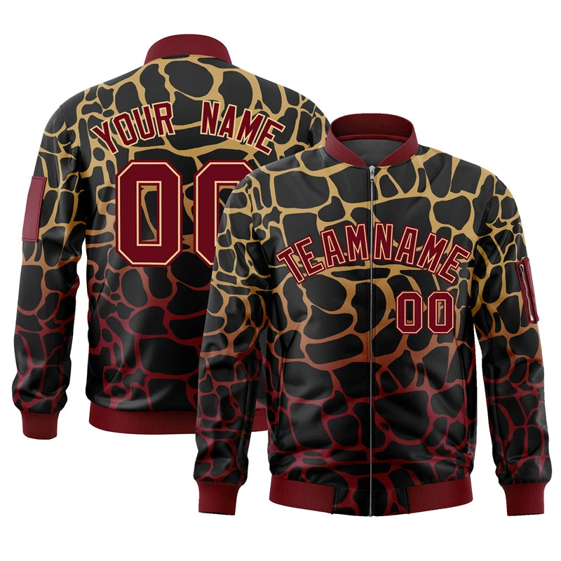 Custom Men's Plus Size Ripple Baseball Bomber Jackets Varsity Letterman Style Outerwear Windbreaker Coats Stand for Winter