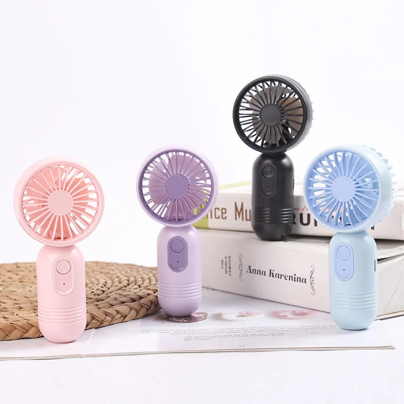 Rechargeable Handheld Mini Portable Fan With 3 Speeds USB Electric Rechargeable Fan for Office Outdoor Travel and Camping MegaBDM