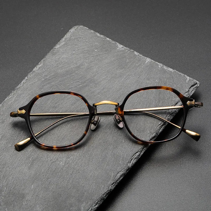 Pure Titanium Glasses Women Oval Prescription Eyeglasses Frame Myopia Optical Korea Japan Eyewear Men KMN183
