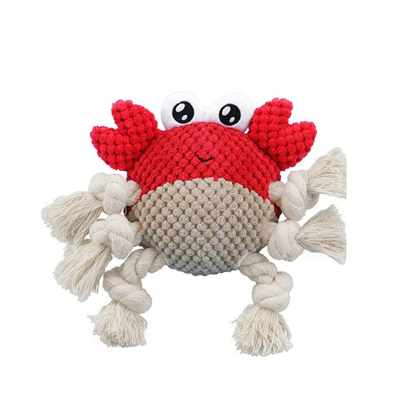 Wholesale Modern Plush Animal-shaped Dog Chewing Toys with Sound Made of Knots and Cloth