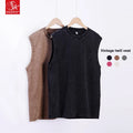 Custom Men's Vests Streetwear Top Heavyweight 230 Gsm Blank Oversized Acid Washed Vintage T Shirt Sleeveless T-shirt Tank Tops