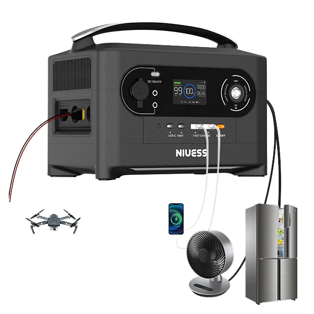 1200W Outdoor Portable Power Station in Stock 110v/230v Camping DC AC Outlet Solar Generator MPPT Home Travel
