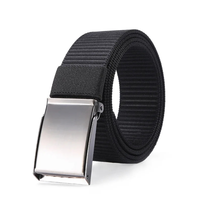 Wholesale Multi Length Outdoor Training Sports Metal Buckle Adjustable Men Fabric Breathable Belts Polyester Webbing Nylon Belt