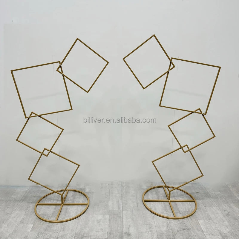 White or Gold Wedding Wrought Artificial Flower Stand Wall Shelf Round Ring Arch Backdrop Round Arch Birthday Decoration