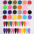 24Pcs/set Holographic Glitter Powder Net3g*24Pots Colorful Fine Glitter Powder DIY 0.2mm Sparkly Laser Glitter Manicure Powder