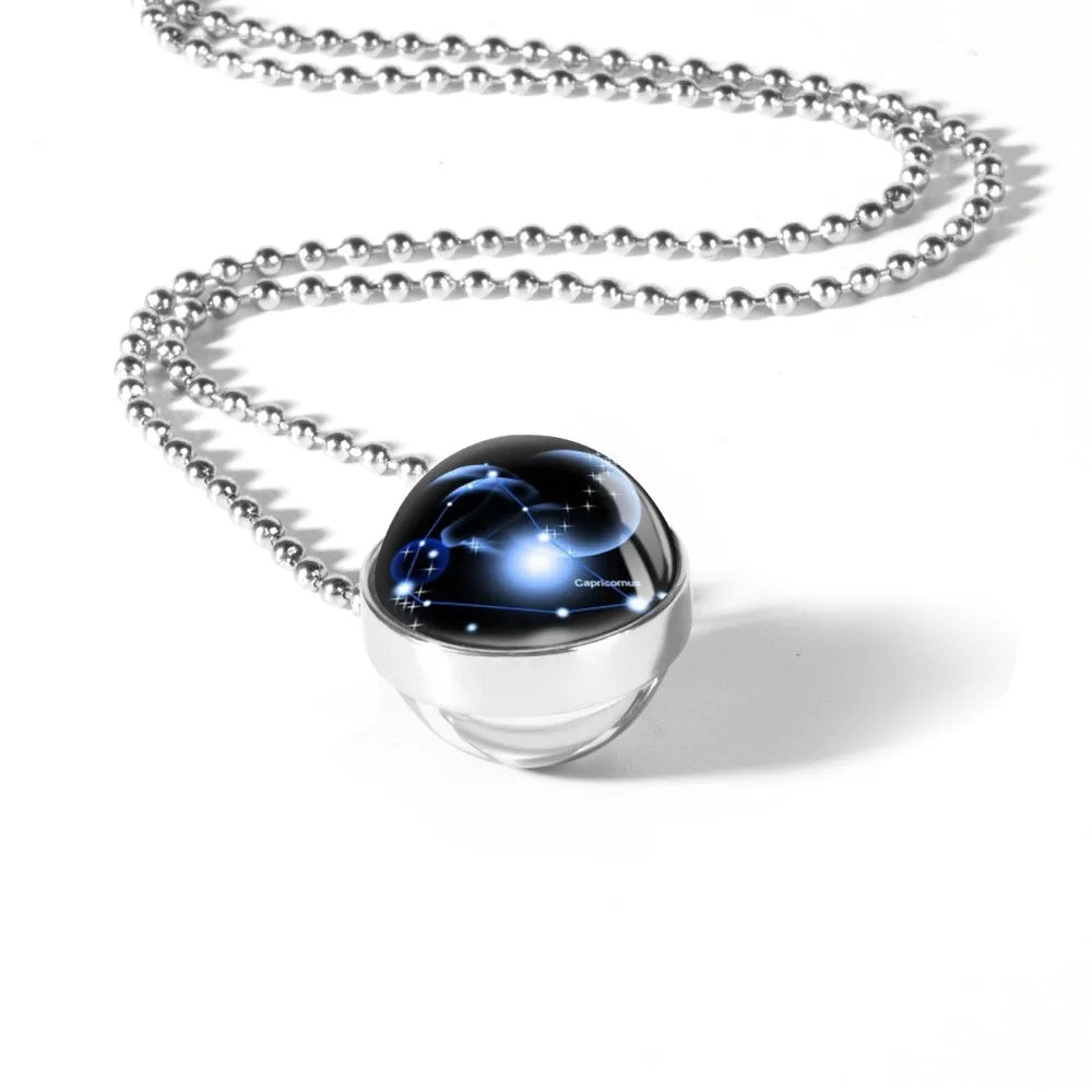 Best Selling Fashion Design Galaxy Glass Necklace Unisex Pendant Necklace for Women Men Gifts