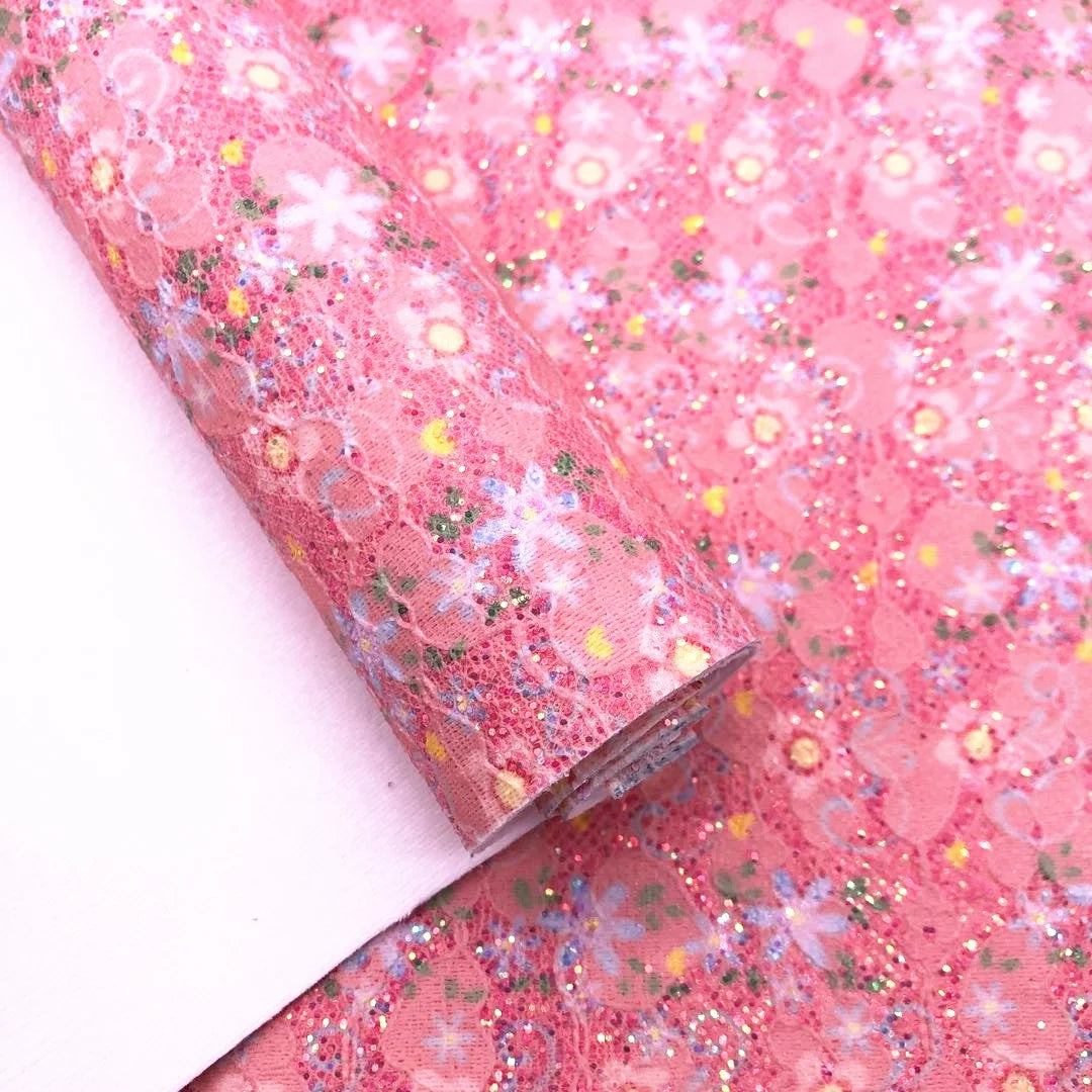 Cuerina Embroidery Floral Lace Mesh Chunky Glitter Leather Versatile for Bows Sofa Garments Home Textiles Dresses Woven
