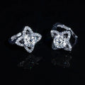 Wholesale Spot S925 Sterling Silver Four-leaf Clover Inlaid Moissanite Earrings Women Wedding Engagement Jewelry MegaBDM