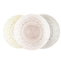 Hot New Models Glass Chargers Green Color Hot Pink Flower Lines 13 Inch Wedding Dinnerware Charger Glass Plates