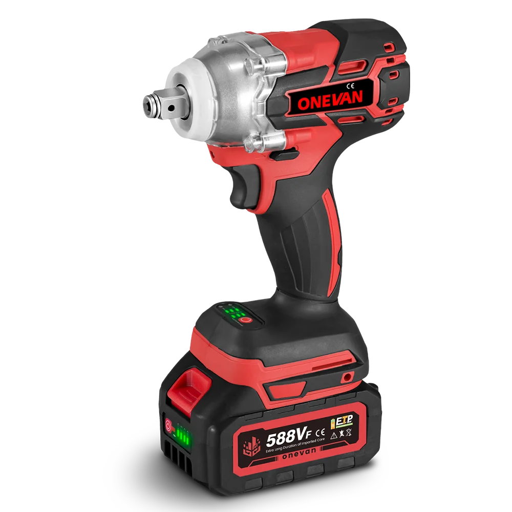 ONEVAN Electric 1/2 Impact Wrench 4815 Motor Cordless Brushless 300 N.m Power Torque Wrench With LED Light for Mikita Battery