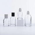 Empty Round Clear Fragrance Bayonet Glass Perfume Bottle 30ml 50ml 100ml Perfume Spray Glass Bottles With Bayonet Cap